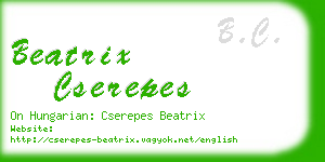 beatrix cserepes business card